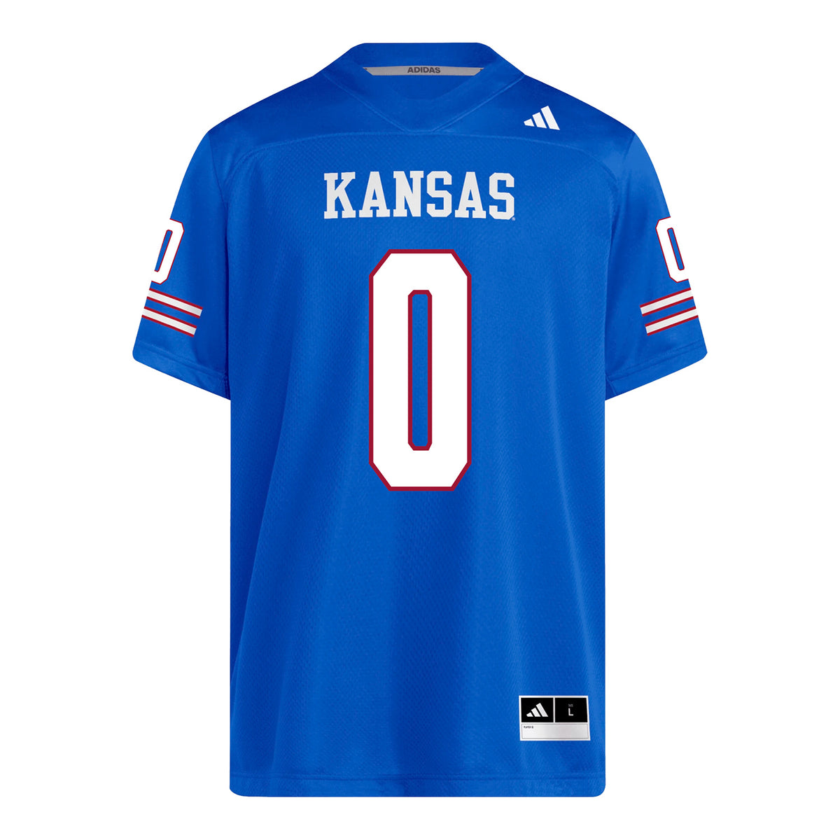 Kansas Jayhawks Adidas Football Student Athlete #0 Nahzae Cox Football Jersey