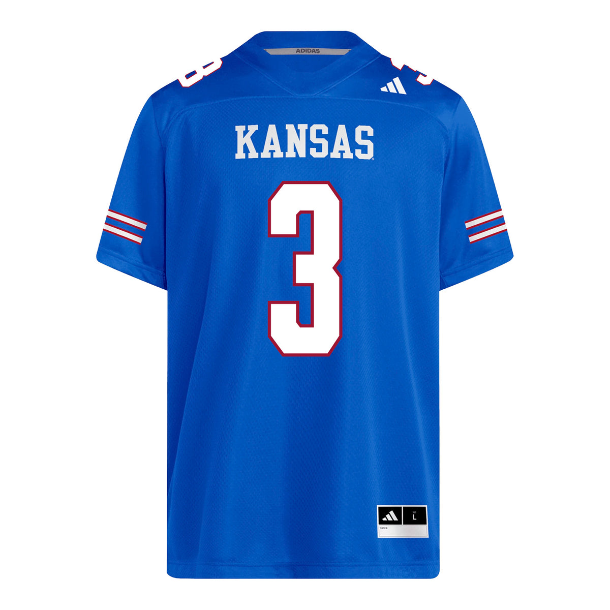 Kansas Jayhawks Adidas Football Student Athlete #3 Corey Gordon Football Jersey