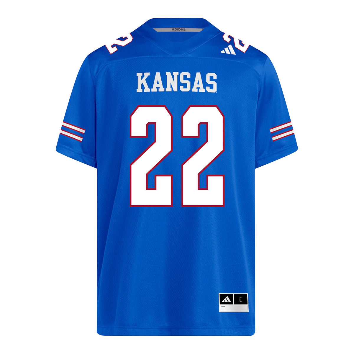 Kansas Jayhawks Adidas Football Student Athlete #22 Khijohnn Cummings-Coleman Football Jersey