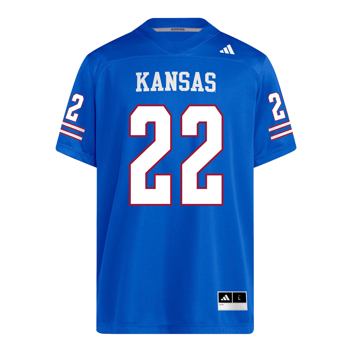 Kansas Jayhawks Adidas Football Student Athlete #22 Khijohnn Cummings-Coleman Football Jersey