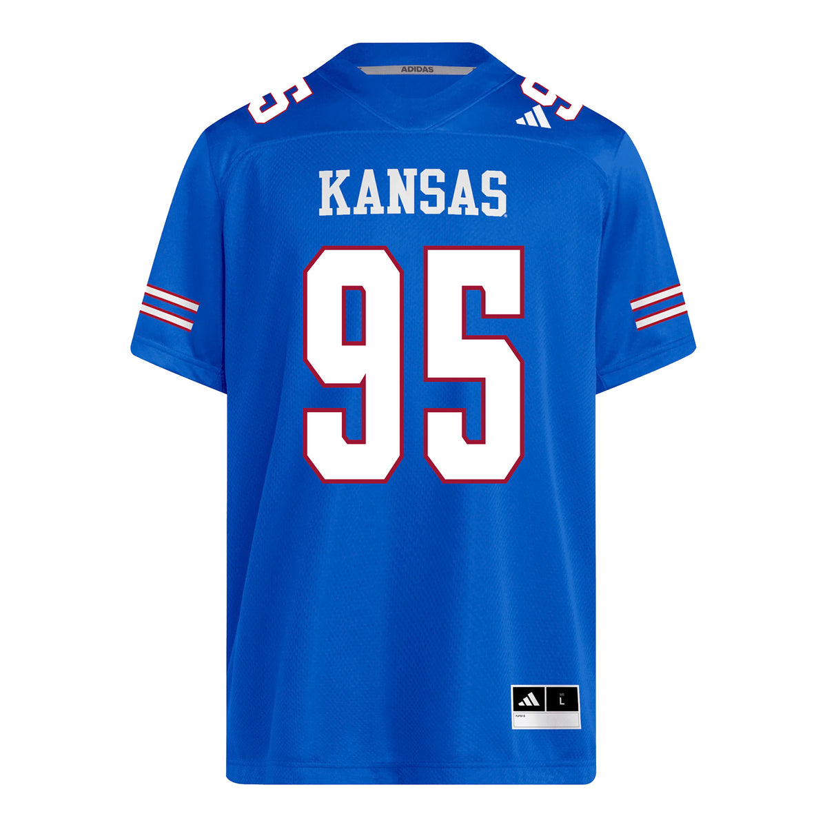 Kansas Jayhawks Adidas Football Student Athlete #95 Tre'von McAlpine Football Jersey