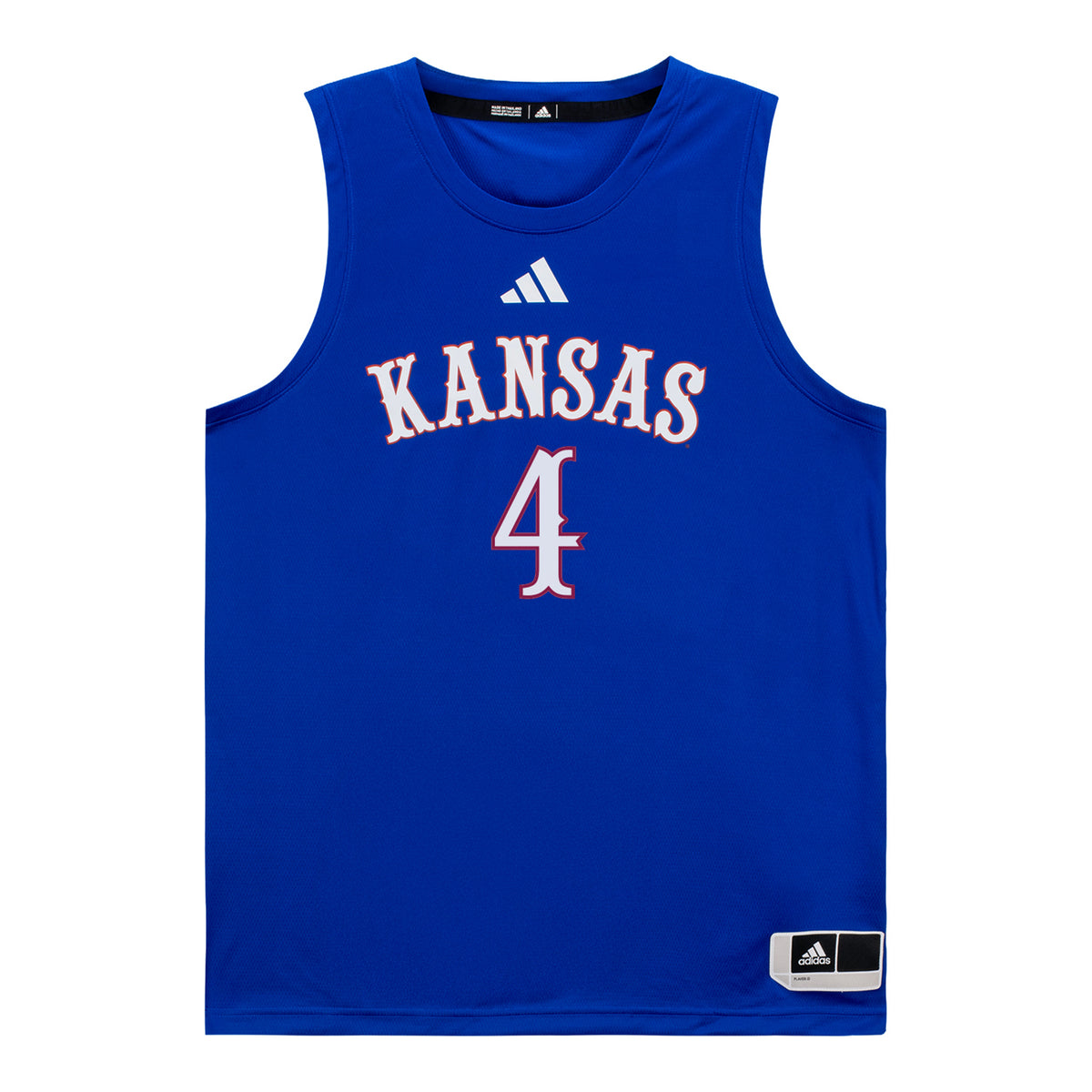 Kansas Jayhawks Adidas Basketball Student Athlete #4 Tryan Stokes Blue Jersey