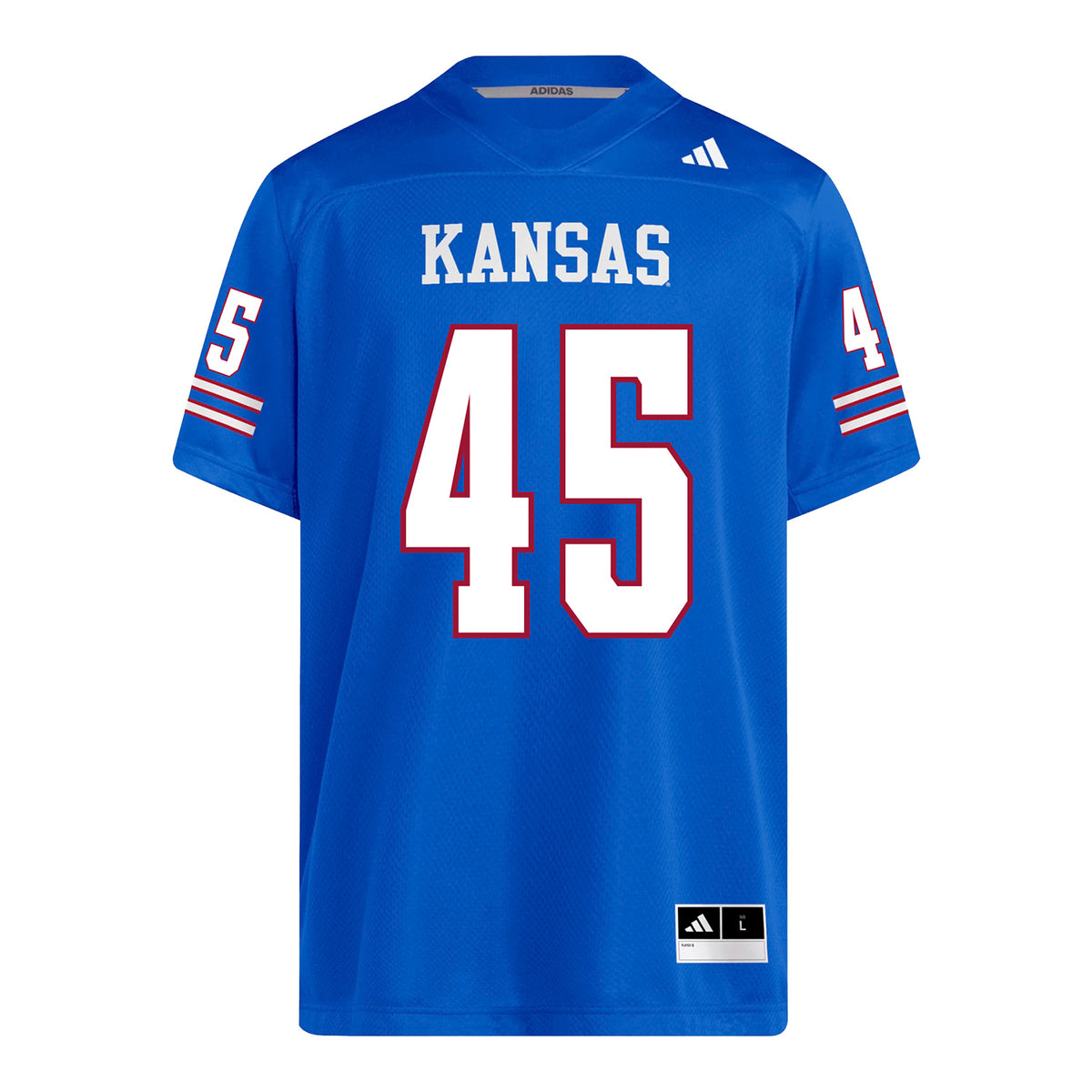 Kansas Jayhawks Adidas Football Student Athlete #45 Garrett Martin Football Jersey