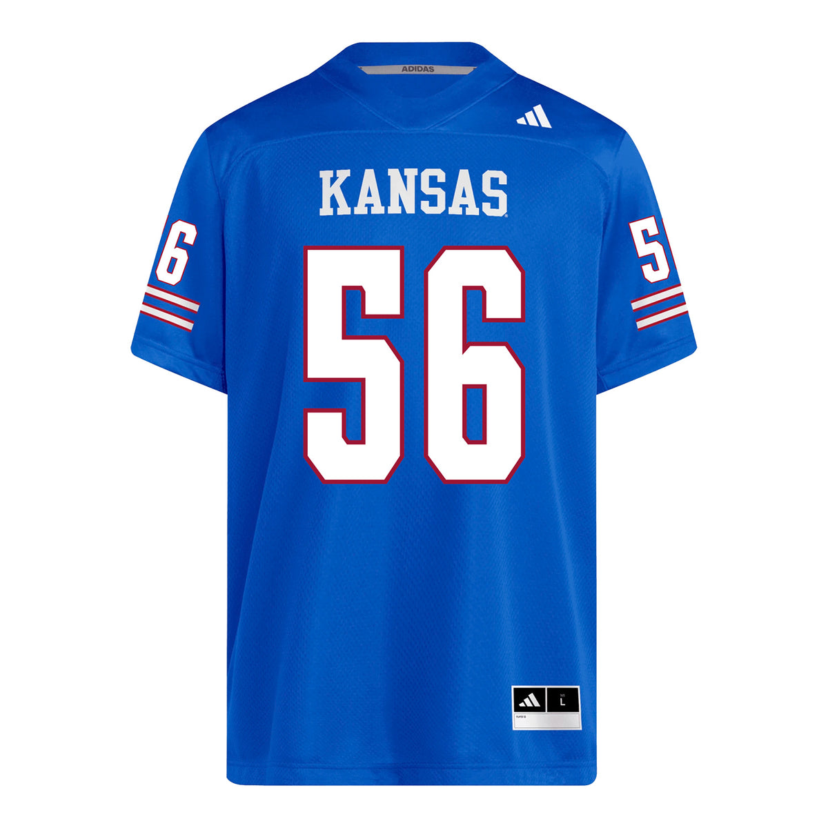Kansas Jayhawks Adidas Football Student Athlete #56 Marcus Calvin Football Jersey