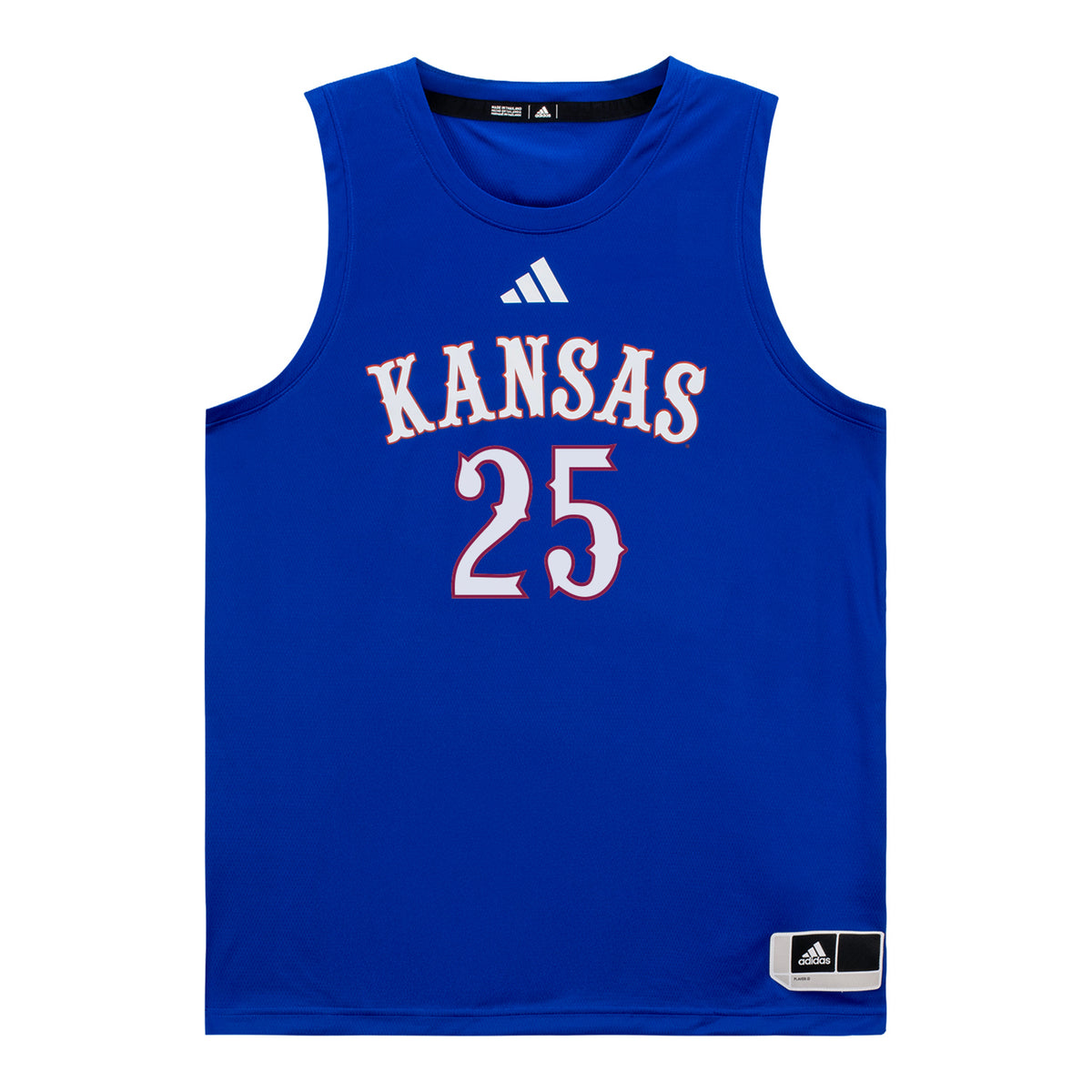 Kansas Jayhawks Adidas Basketball Student Athlete #25 Davion Adkins Blue Jersey