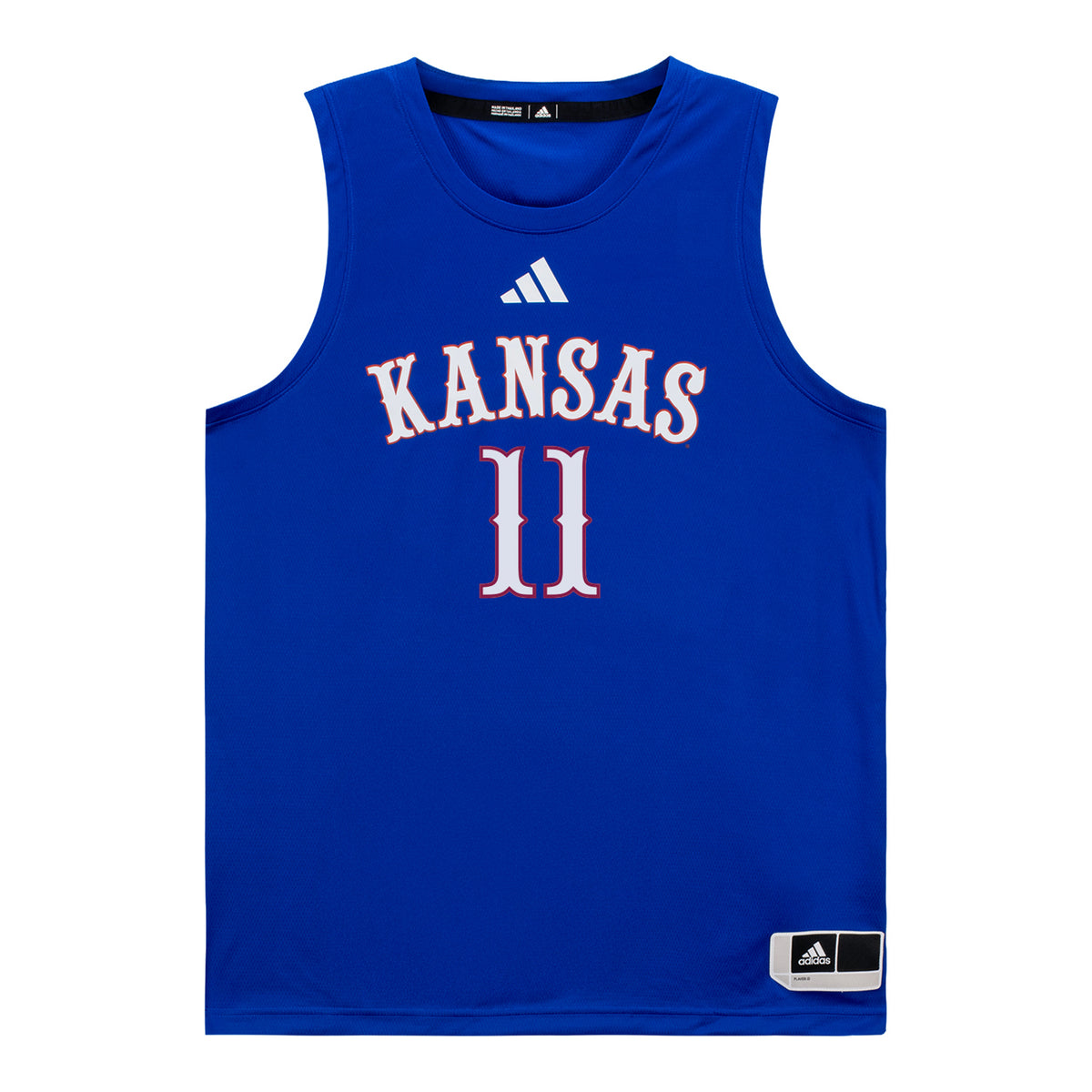Kansas Jawhawks Adidas Women's Basketball Student Athlete #11 Cydnee Bryant Blue Jersey