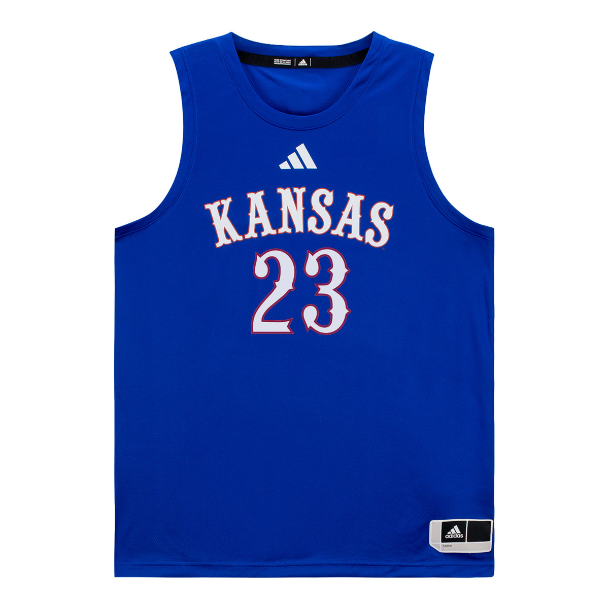 Kansas Jawhawks Adidas Women's Basketball Student Athlete #23 Brittany Harshaw Blue Jersey
