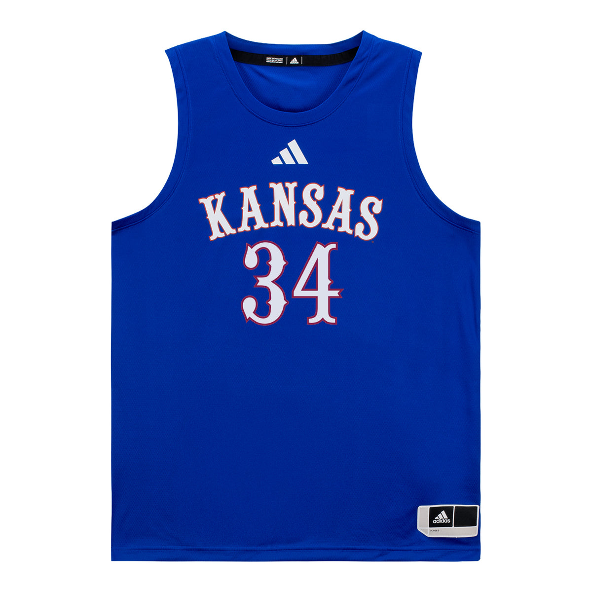 Kansas Jayhawks Adidas Basketball Student Athlete #34 Paul Mbiya Blue Jersey