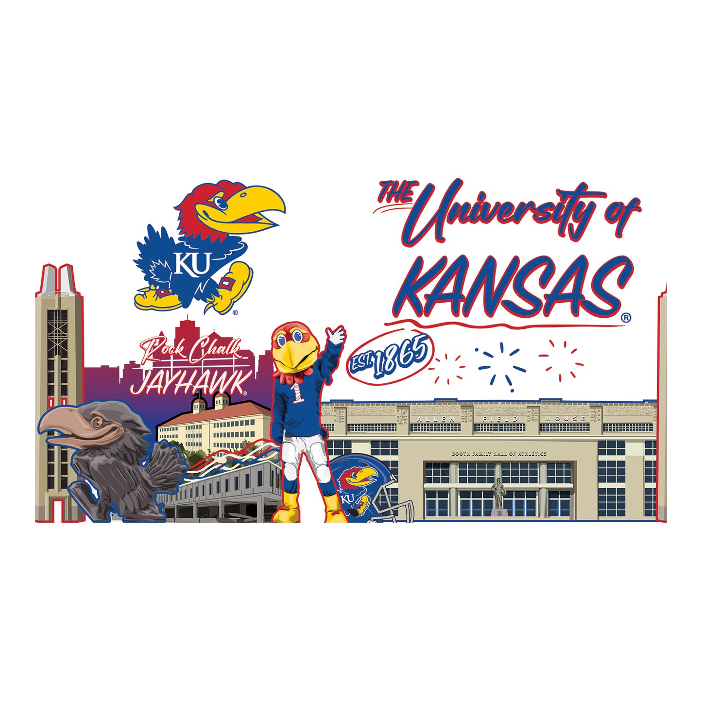 Gametime Sidekicks Kansas Jayhawks Campus Icons 20 oz. Tumbler