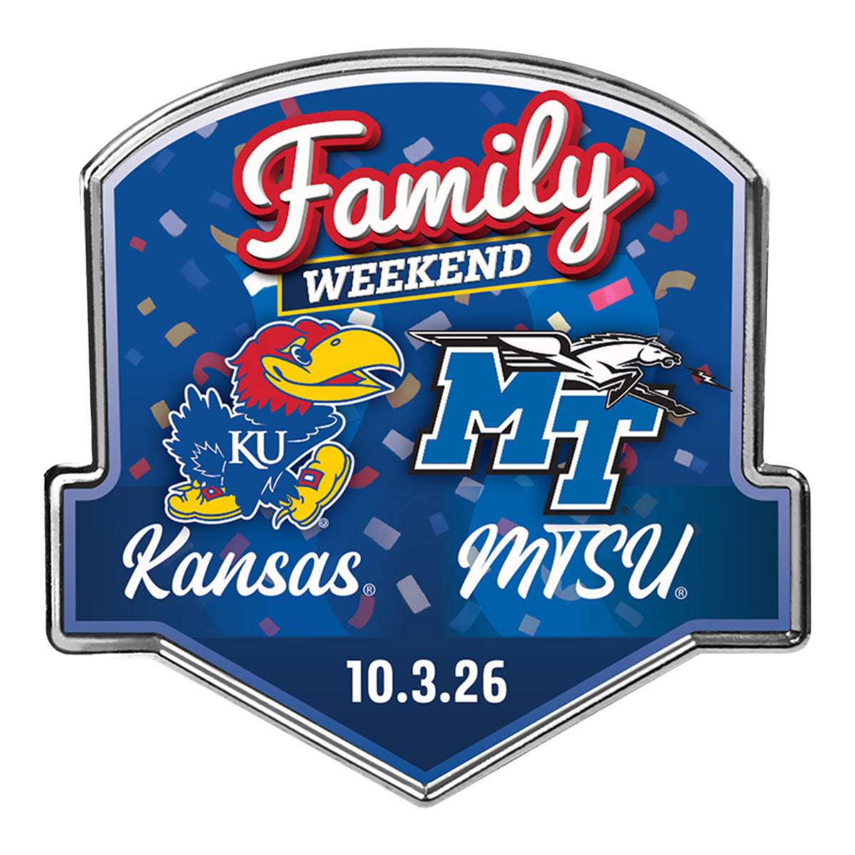 Kansas Jayhawks 2026 Game Day Hatpin: Kansas vs. Middle Tennessee