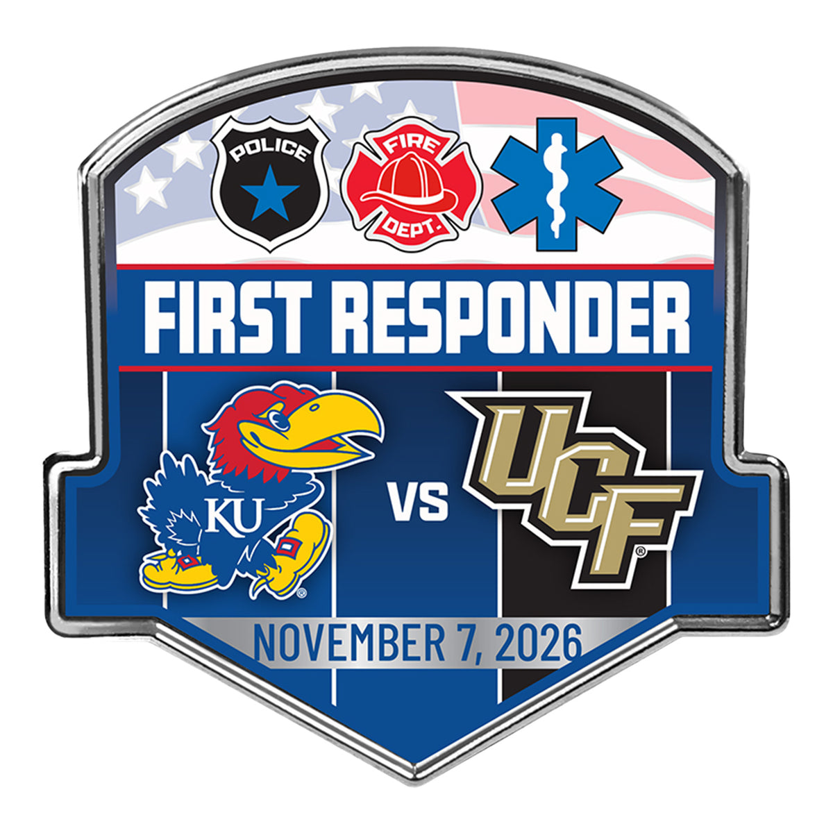 Kansas Jayhawks 2026 Game Day Hatpin: Kansas vs. UCF