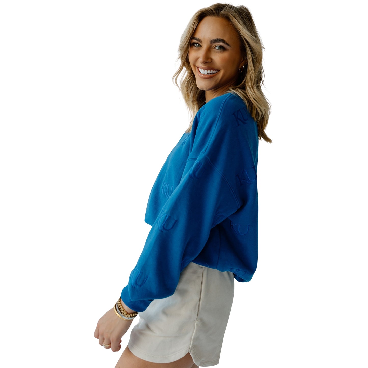 Gameday Social Women's Kansas Jayhawks KU Repeating Crewneck