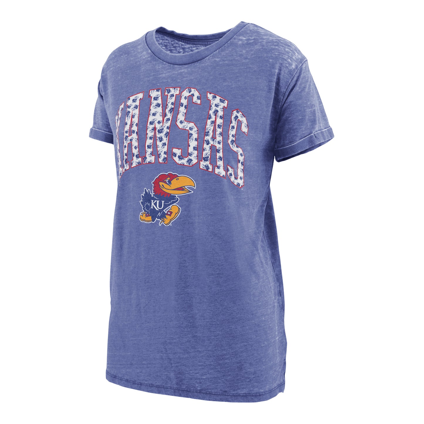 Pressbox Women's Kansas "KU" Print Tee