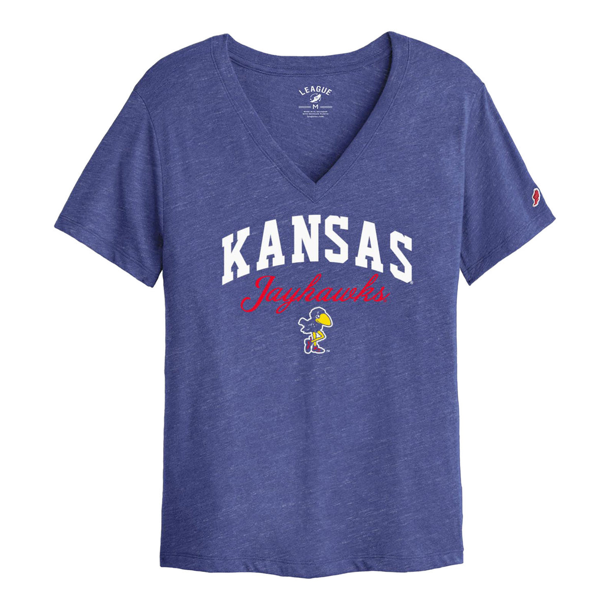 L2 Brands Kansas Jayhawks Ladies Script Boyfriend T-Shirt