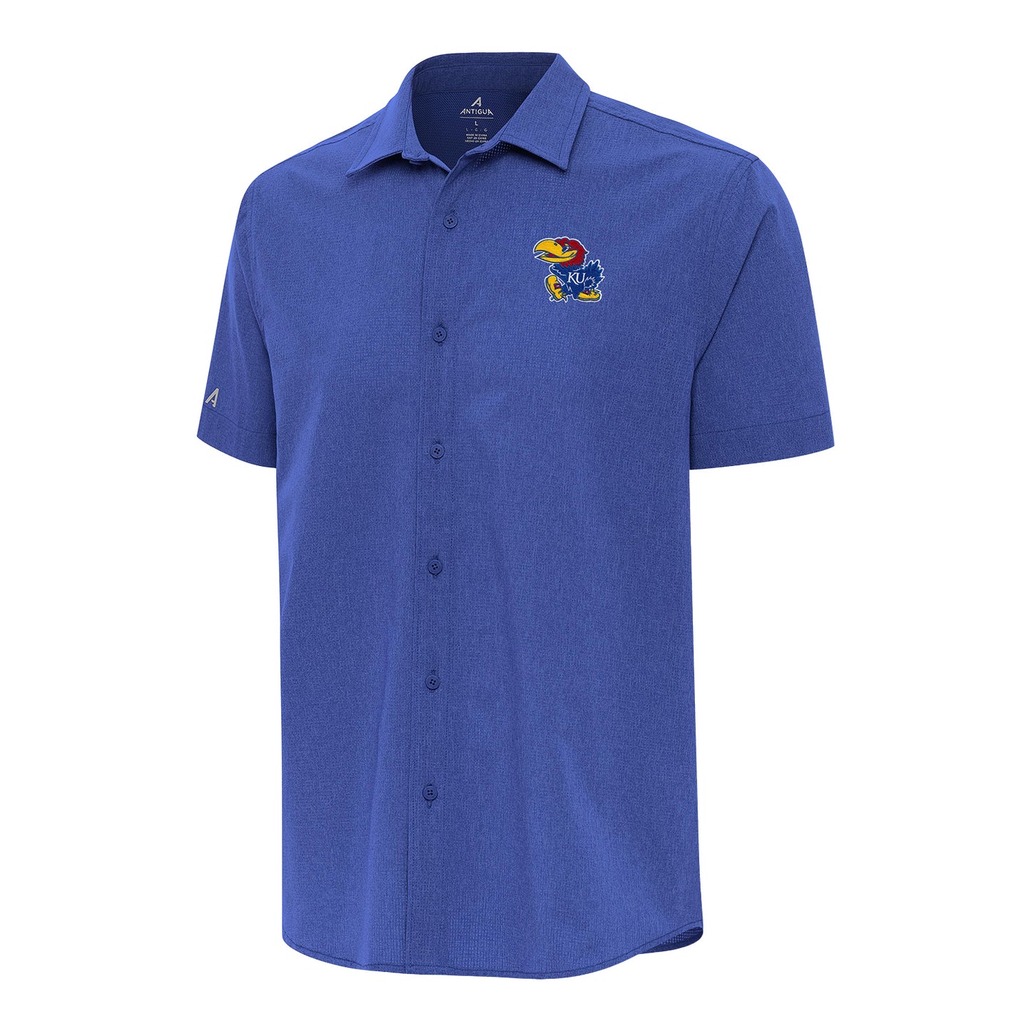 Antigua Kansas Jayhawks Activate Buttondown Woven Polo
