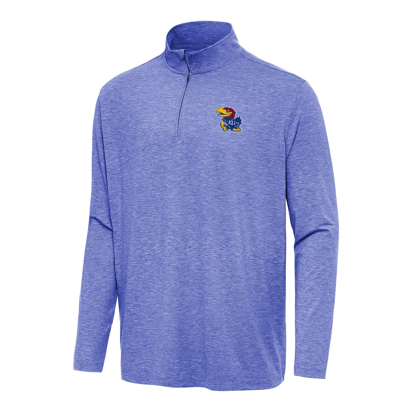 Antigua Kansas Jayhawks Hunk 1/4 Zip Pullover - Blue