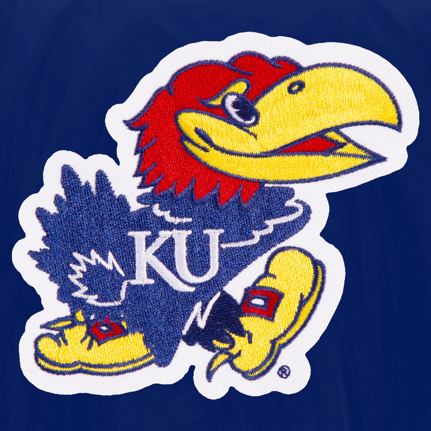 JH Design Kansas Jayhawks Nylon Bomber Jacket