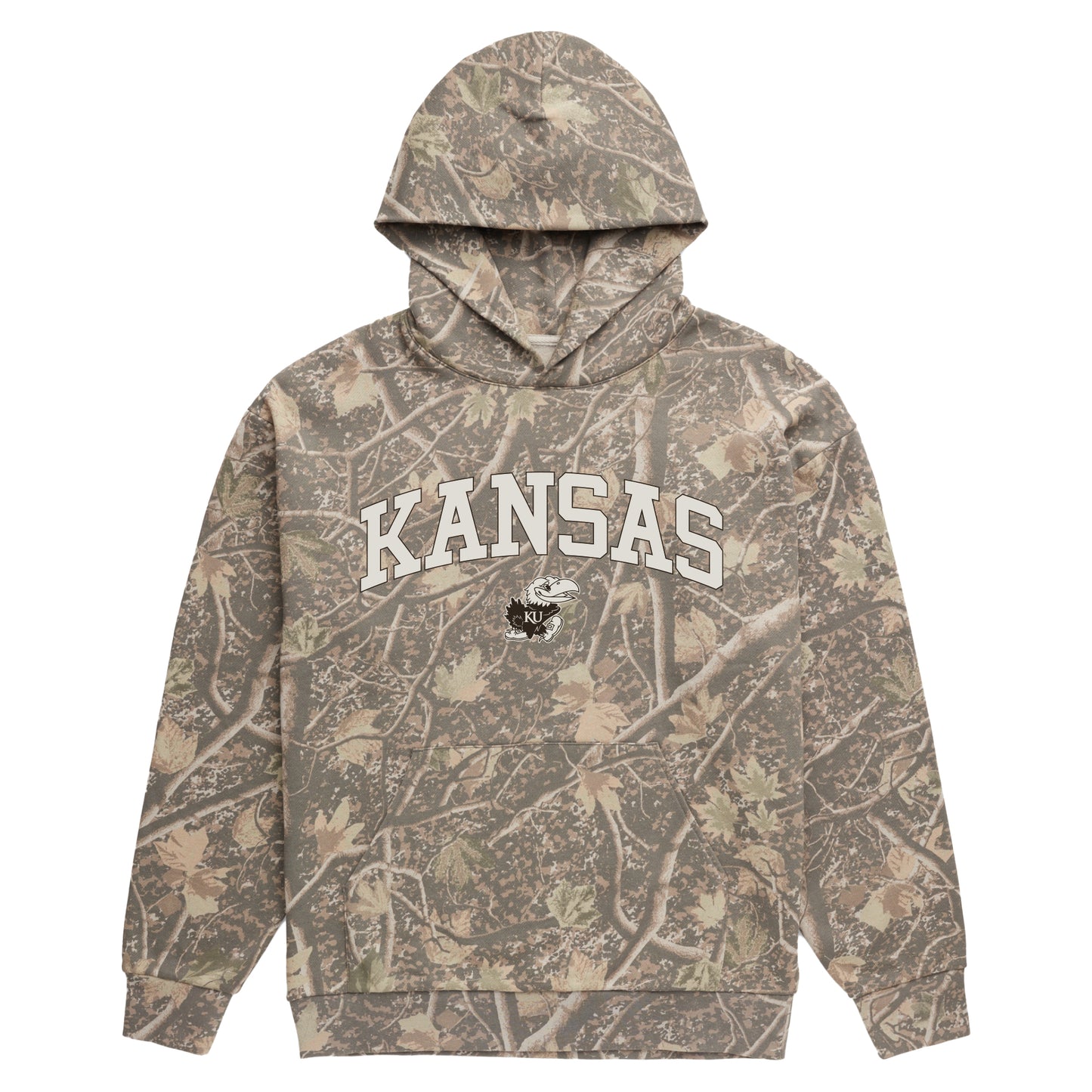 Kansas Arch Real Camo Hoodie