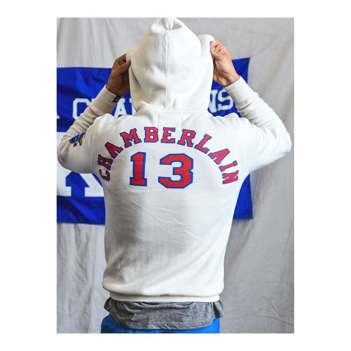 Roots of Fight Kansas Jayhawks Wilt Chamberlain Number Hoodie