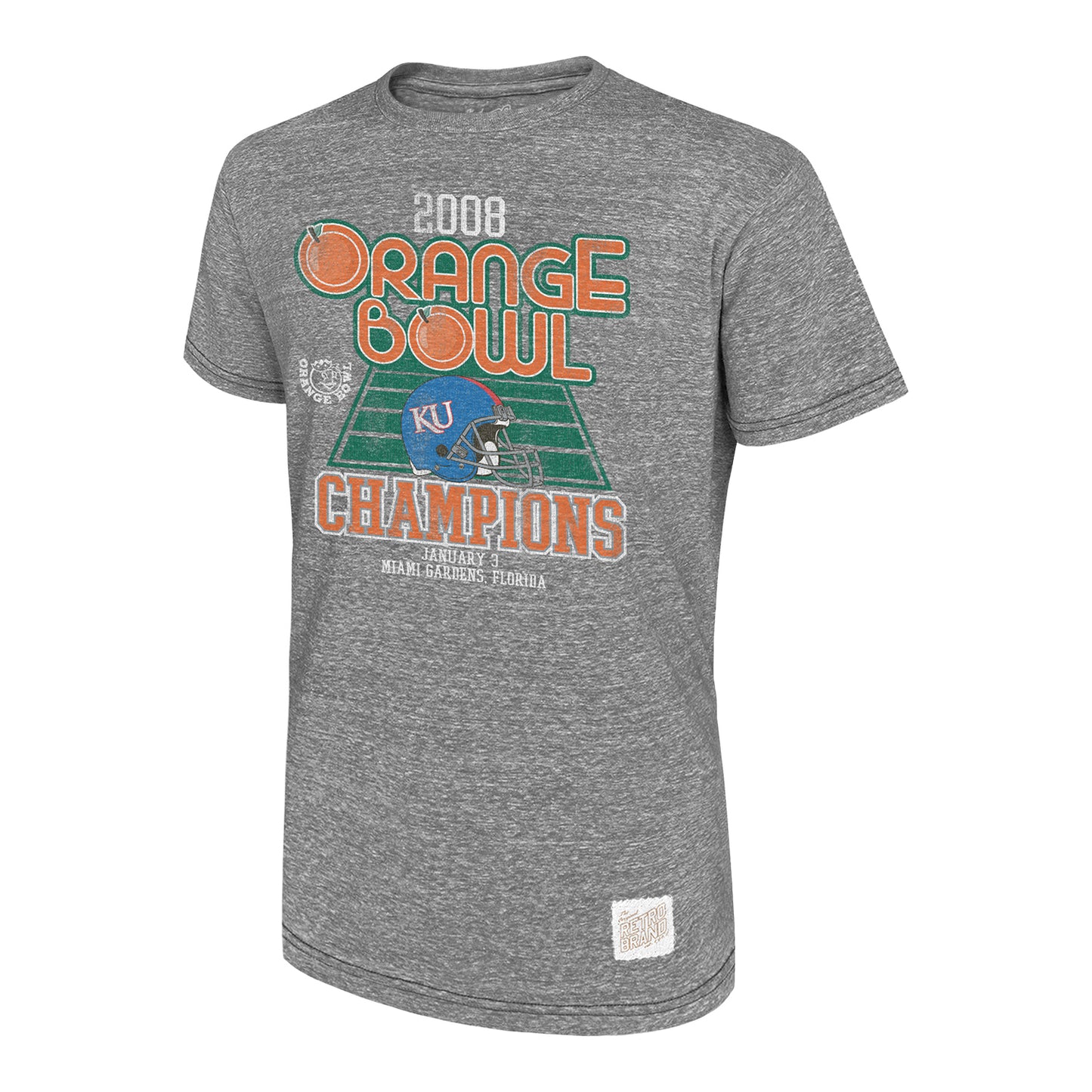 Retro Brands Kansas Football 2008 Orange Bowl Champs Tee