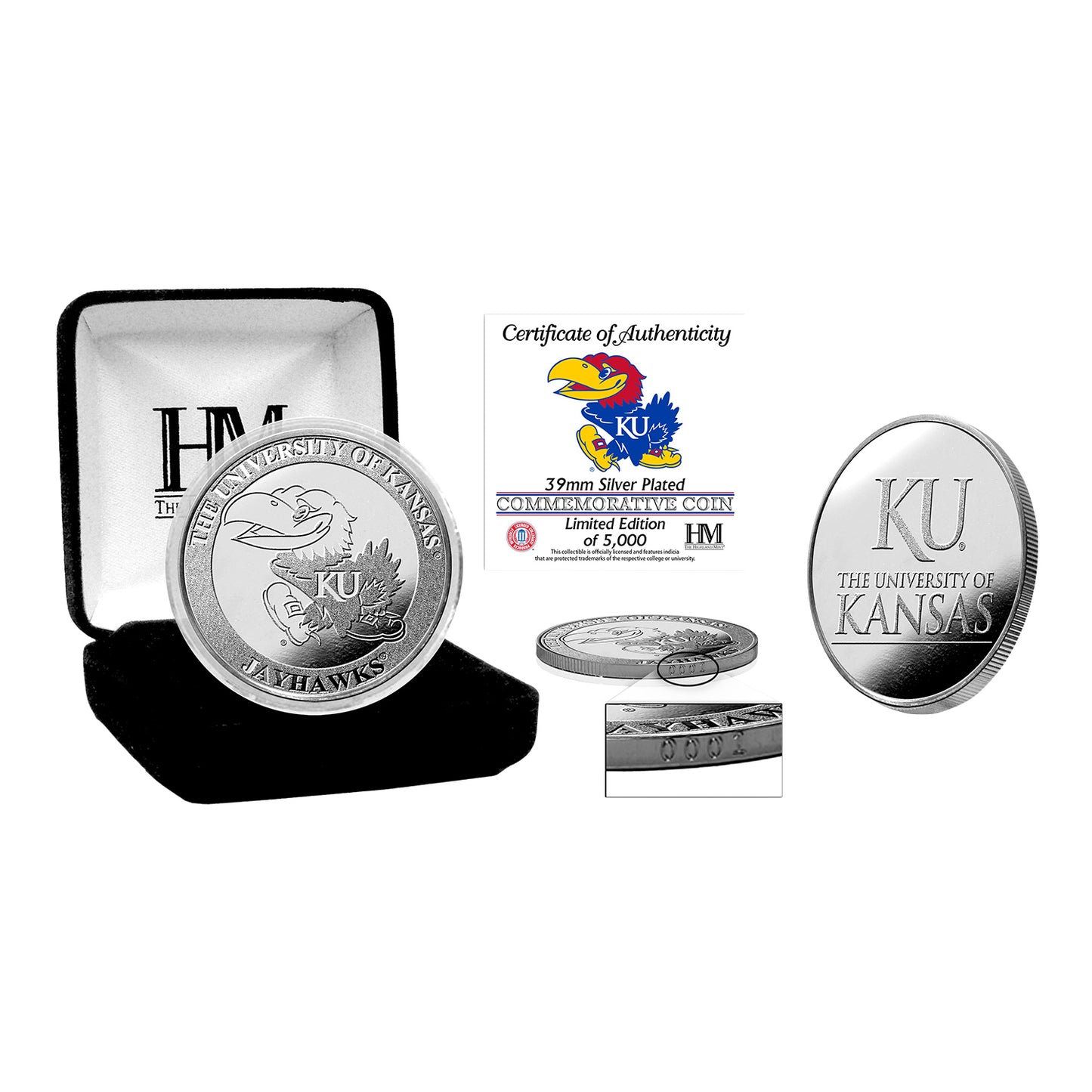University of Kansas Jayhawks Silver Mint Coin