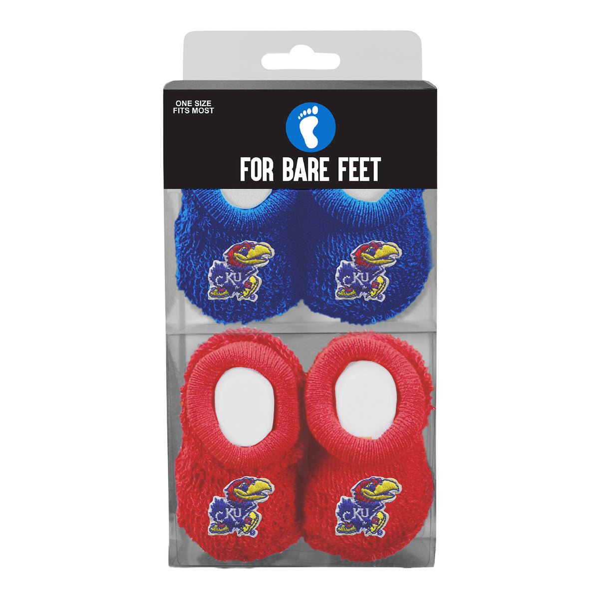 For Bare Feet Kansas Jayhawks Booties 2 Pack