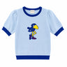 Newport Knits Women's Kansas 1912 Jayhawk Short Sleeve Sweater - Light Blue