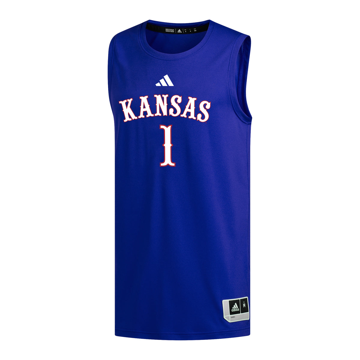 Adidas Kansas Jayhawks Replica #1 Blue Basketball Jersey