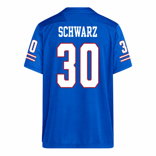 Kansas Jayhawks Adidas Football Student Athlete #30 Parker Schwarz Football Jersey