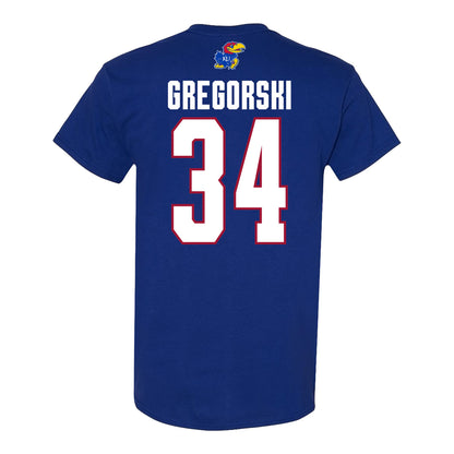 Kansas Jayhawks Soccer #34 Jillian Gregorski T-Shirt