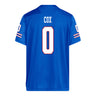 Kansas Jayhawks Adidas Football Student Athlete #0 Nahzae Cox Football Jersey