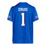 Kansas Jayhawks Adidas Football Student Athlete #1 Dylan Edwards Football Jersey