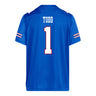 Kansas Jayhawks Adidas Football Student Athlete #1 Jalen Todd Football Jersey