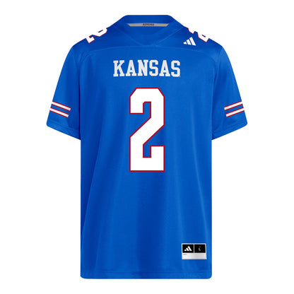 Kansas Jayhawks Adidas Football Student Athlete #2 Kory Amachree Football Jersey