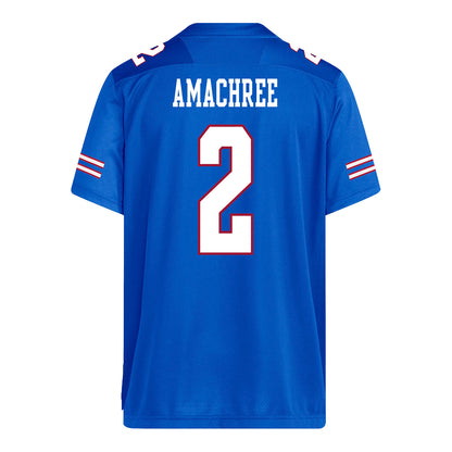 Kansas Jayhawks Adidas Football Student Athlete #2 Kory Amachree Football Jersey