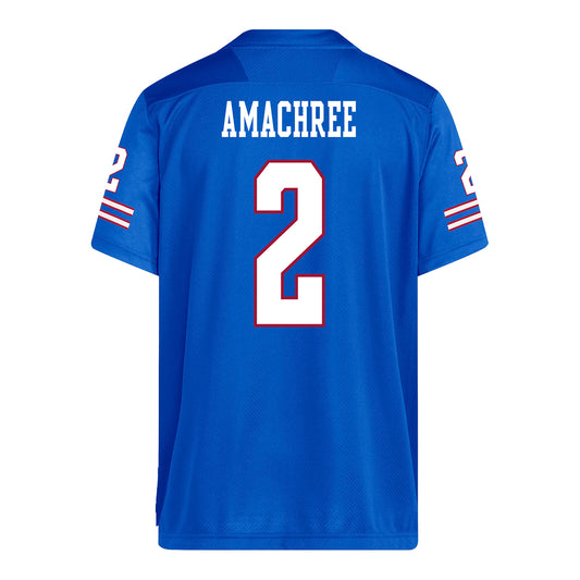 Kansas Jayhawks Adidas Football Student Athlete #2 Kory Amachree Football Jersey