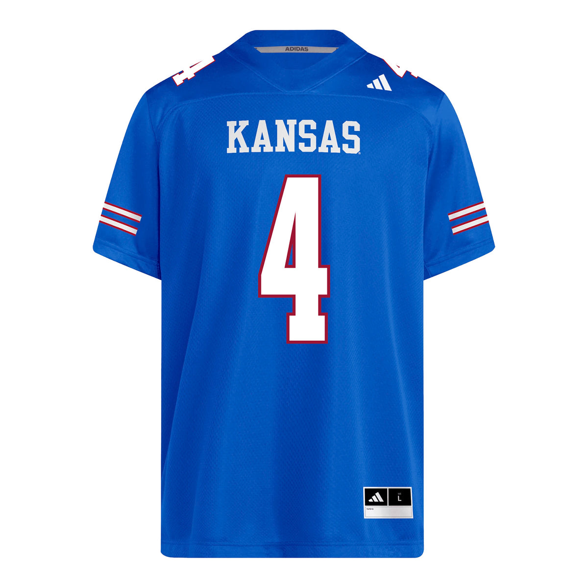 Kansas Jayhawks Adidas Football Student Athlete #4 Trey Lathan Football Jersey