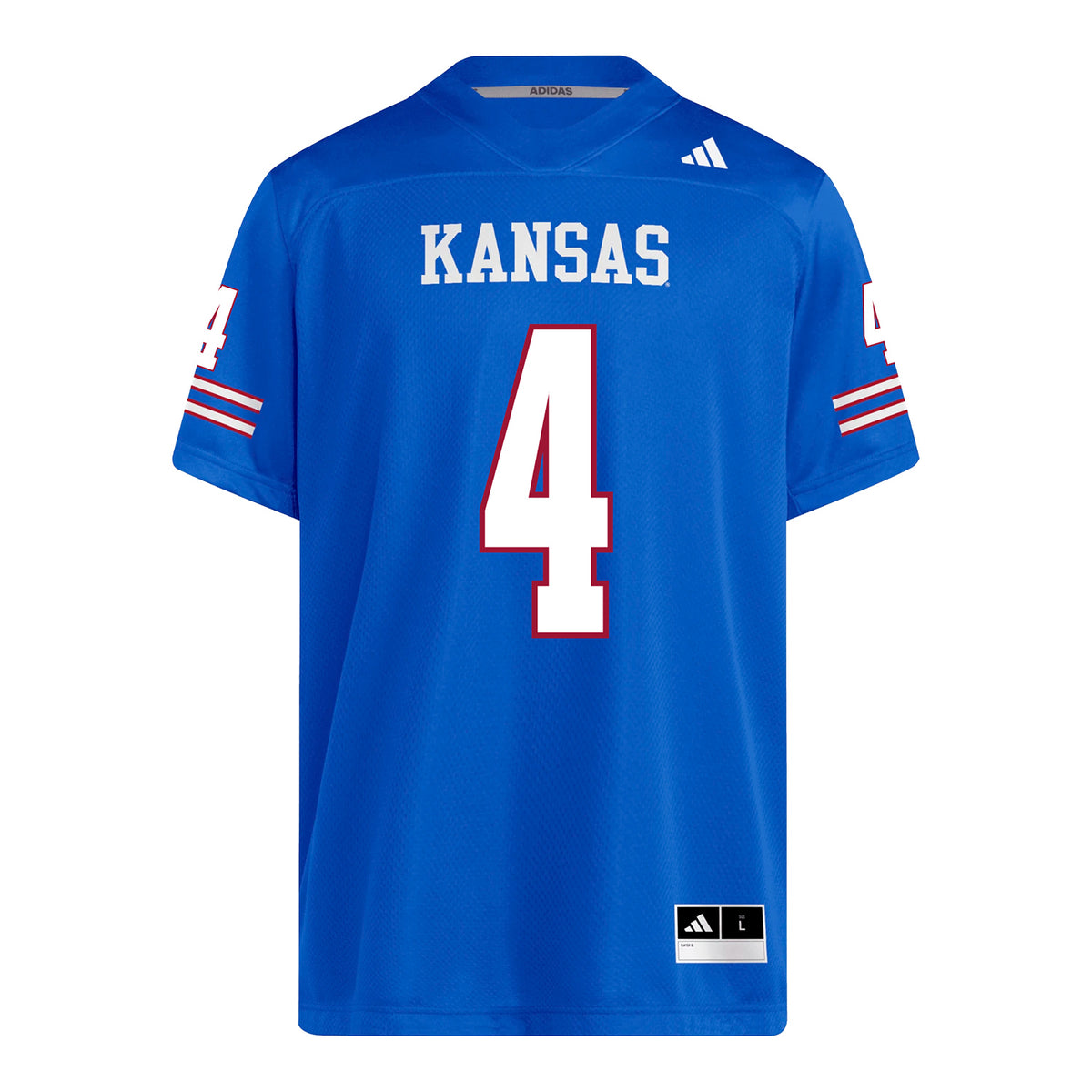 Kansas Jayhawks Adidas Football Student Athlete #4 Trey Lathan Football Jersey