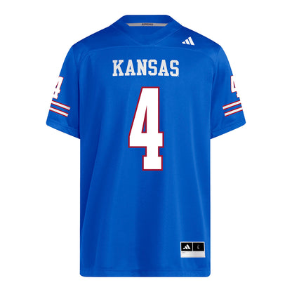 Kansas Jayhawks Adidas Football Student Athlete #4 Trey Lathan Football Jersey