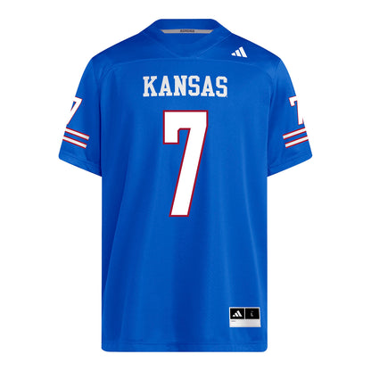 Kansas Jayhawks Adidas Football Student Athlete #7 Bam Crouch Football Jersey
