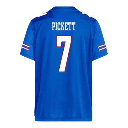 Kansas Jayhawks Adidas Football Student Athlete #7 Cam Pickett Football Jersey