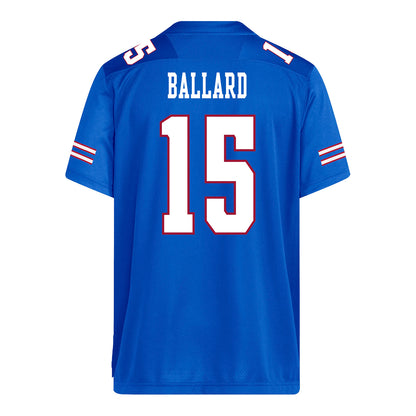 Kansas Jayhawks Adidas Football Student Athlete #15 Cole Ballard Football Jersey