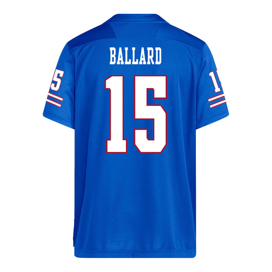 Kansas Jayhawks Adidas Football Student Athlete #15 Cole Ballard Football Jersey
