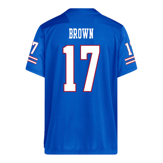 Kansas Jayhawks Adidas Football Student Athlete #17 Trey Brown Football Jersey