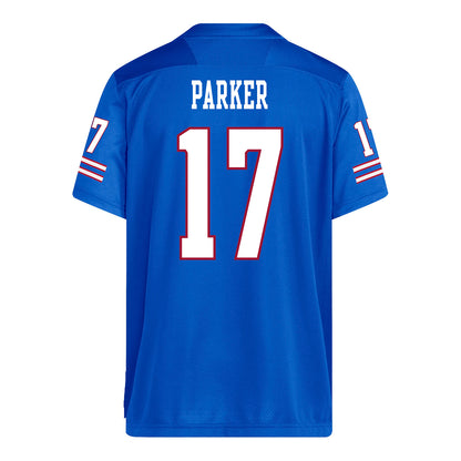 Kansas Jayhawks Adidas Football Student Athlete #17 Tyren Parker Football Jersey