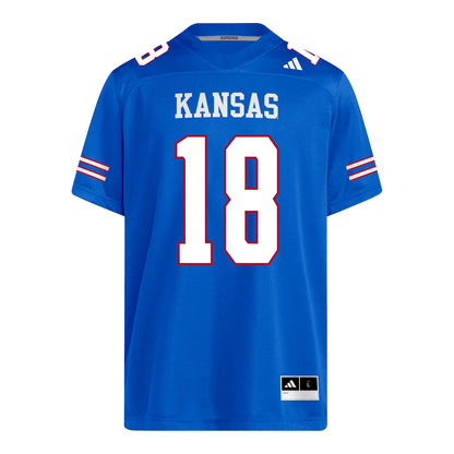 Kansas Jayhawks Adidas Football Student Athlete #18 Joseph Credit Football Jersey