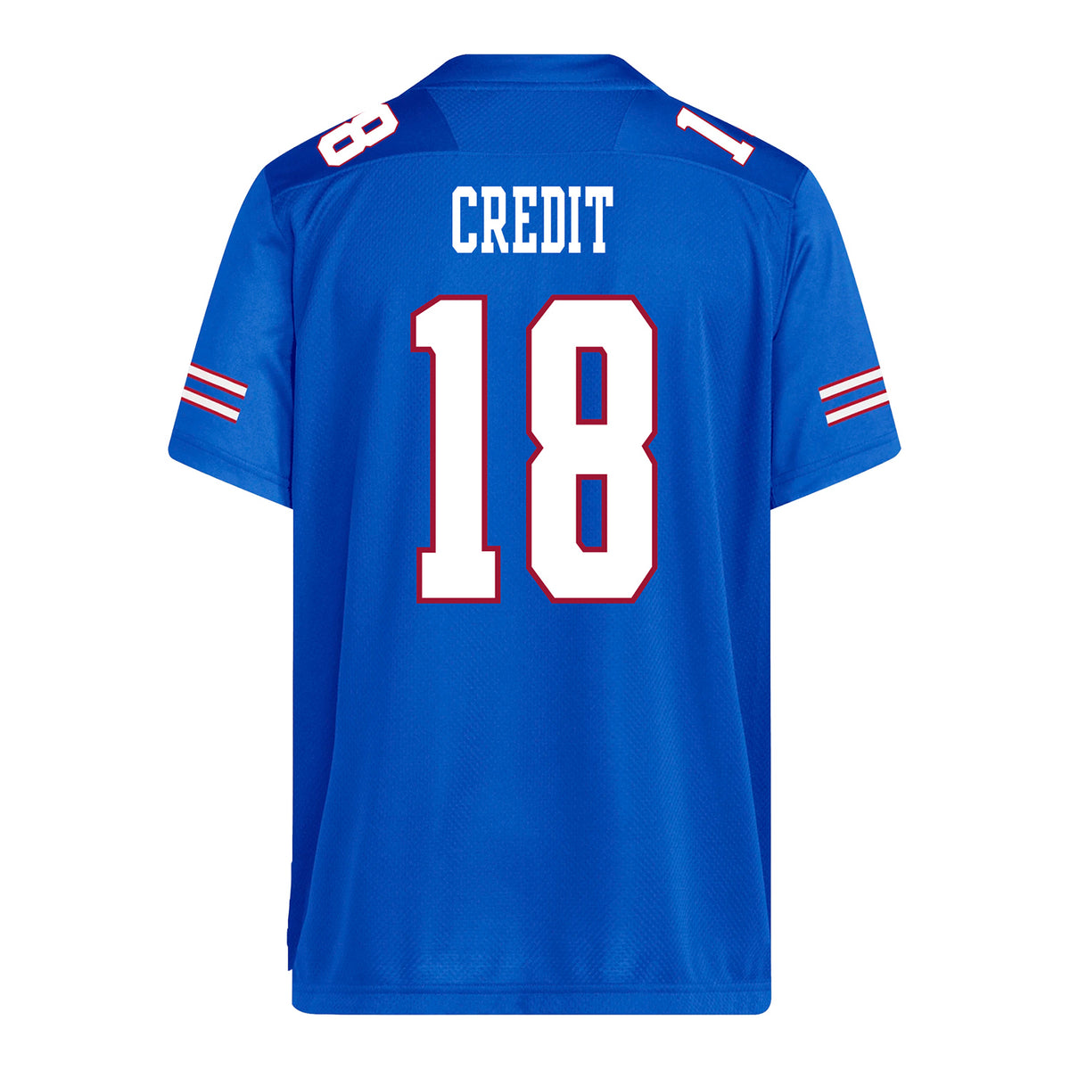 Kansas Jayhawks Adidas Football Student Athlete #18 Joseph Credit Football Jersey