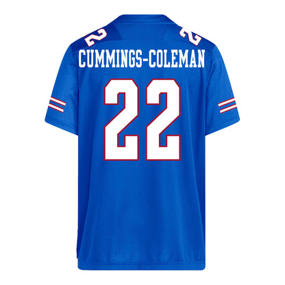 Kansas Jayhawks Adidas Football Student Athlete #22 Khijohnn Cummings-Coleman Football Jersey