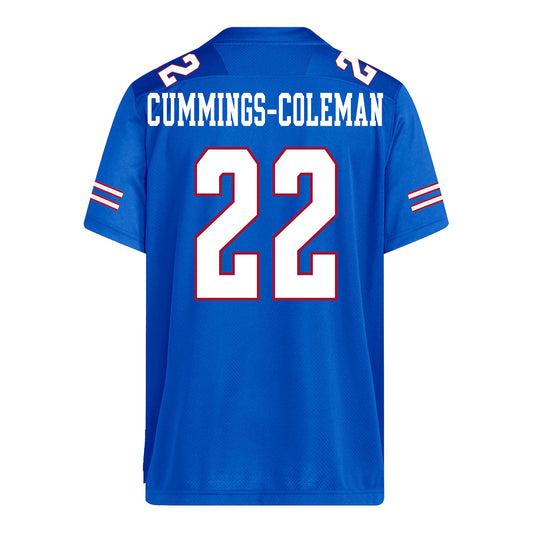 Kansas Jayhawks Adidas Football Student Athlete #22 Khijohnn Cummings-Coleman Football Jersey