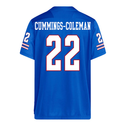 Kansas Jayhawks Adidas Football Student Athlete #22 Khijohnn Cummings-Coleman Football Jersey